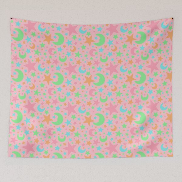 Item preview, Glow in the Dark Stars Print in Pink designed and sold by doodlebymeg.