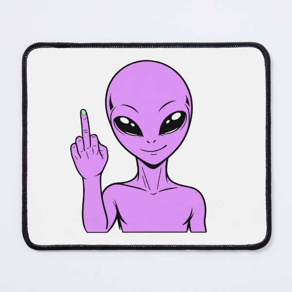 Item preview, ZORGO Alien Middle Finger – Funny Space Alien Attitude Sticker designed and sold by The-Visitors.