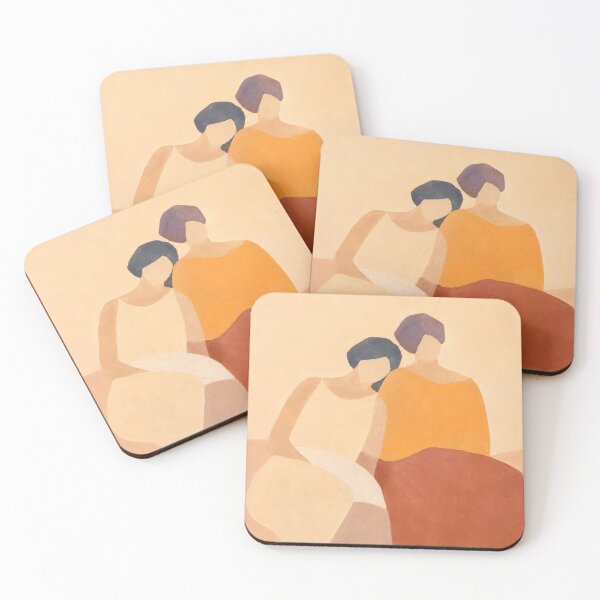 Item preview, Les Deux Amies  – Abstract Figurative Painting Style Wall Art  designed and sold by CARRAANN.