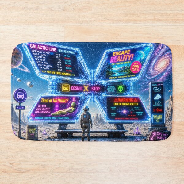 Item preview, The Last Cosmic Bus Stop designed and sold by LAPUTIK.