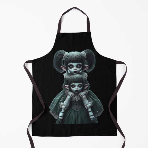 Item preview, Piggyback Elf Dolls – Creepy Gothic Velvet Portrait designed and sold by LujziWorld.