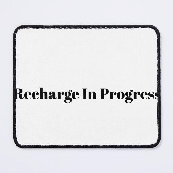 Item preview, Recharge In Progress Funny Introvert Typography | Social Battery Humor designed and sold by FarazDesign110.