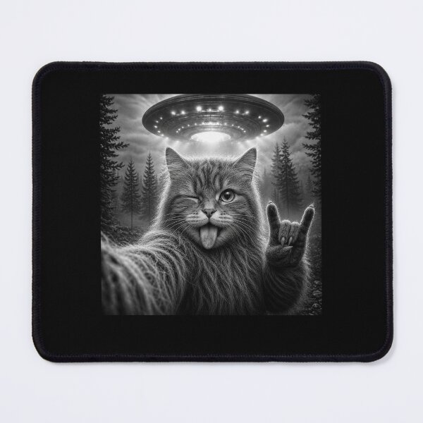 Item preview, Funny Cat Selfie with UFO Cat UFO Meme designed and sold by Kladhadredo.