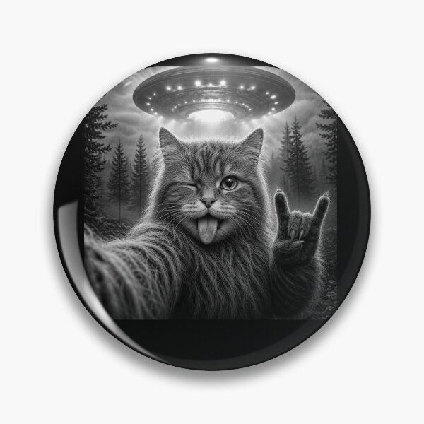 Item preview, Funny Cat Selfie with UFO Cat UFO Meme  designed and sold by Kladhadredo.