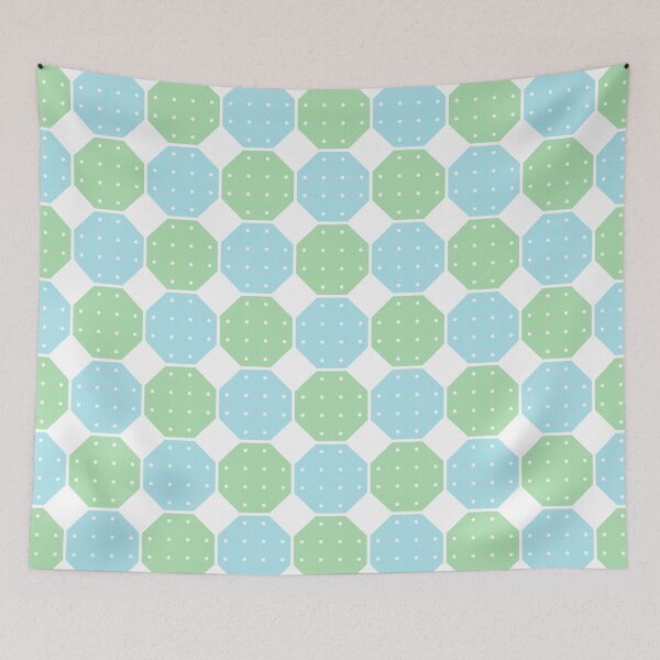 Item preview, Blizzard blue, celadon & white geometric shapes designed and sold by Mint + Midnight.