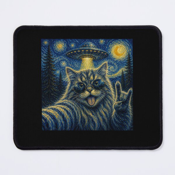 Item preview, Cat UFO Meme Funny Cat Selfie with UFO designed and sold by Kladhadredo.