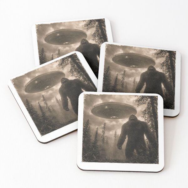 Item preview, funny Bigfoot Selfie With UFO Alien designed and sold by Kladhadredo.