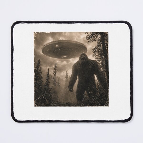 Item preview, funny Bigfoot Selfie With UFO Alien designed and sold by Kladhadredo.
