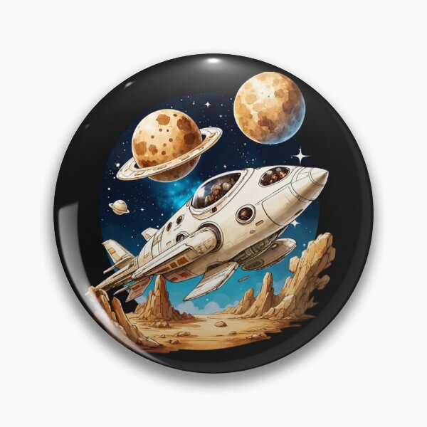 Item preview, Retro Space Rocket – Vintage Sci-Fi Planet Explorer. designed and sold by NewtBoo.