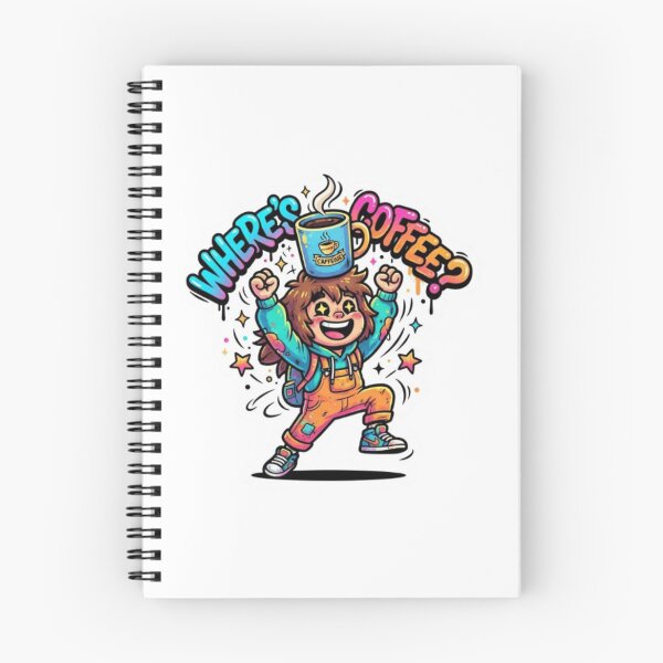 Item preview, Where Coffee Trophy Cartoon Sticker designed and sold by Imaginarium of Chaos falcon88 .