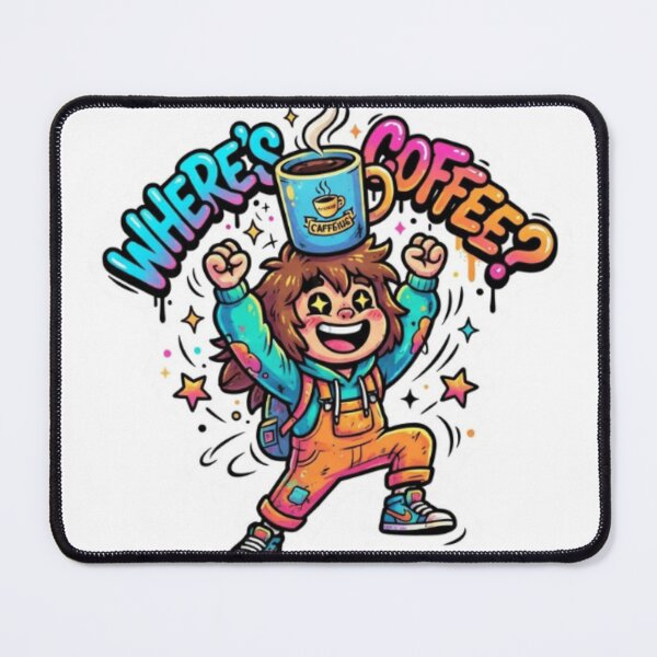Item preview, Where Coffee Trophy Cartoon Sticker designed and sold by Imaginarium of Chaos falcon88 .