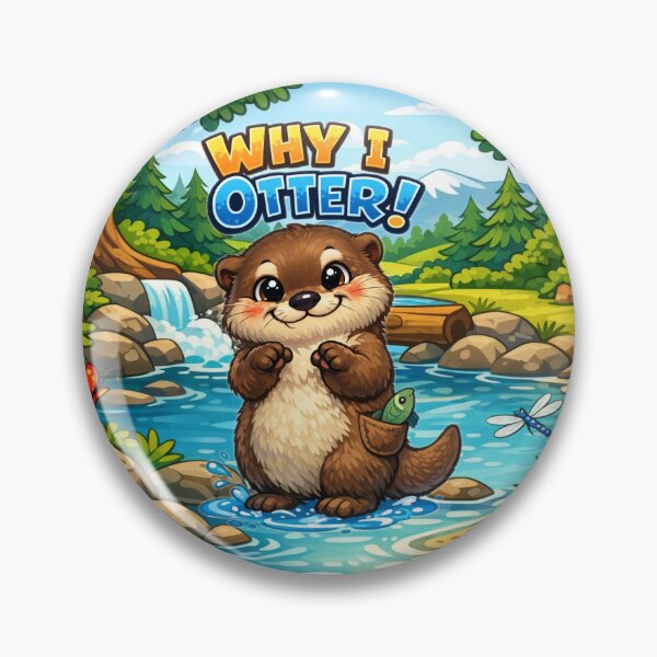Item preview, Why I Otter! – Cute River Otter Pun Design designed and sold by MysticOzzy.