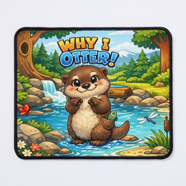 Item preview, Why I Otter! – Cute River Otter Pun Design designed and sold by MysticOzzy.