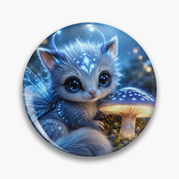 Item preview, Midnight Mushroom Fairy Kitten designed and sold by nikkolaus.