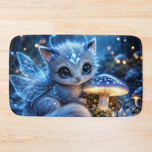 Item preview, Midnight Mushroom Fairy Kitten designed and sold by nikkolaus.