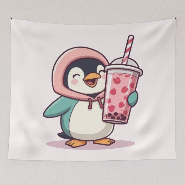 Item preview, Cute Bubble Tea Penguin Kawaii Sticker | Adorable Boba Penguin Gift designed and sold by Stylestickers55.