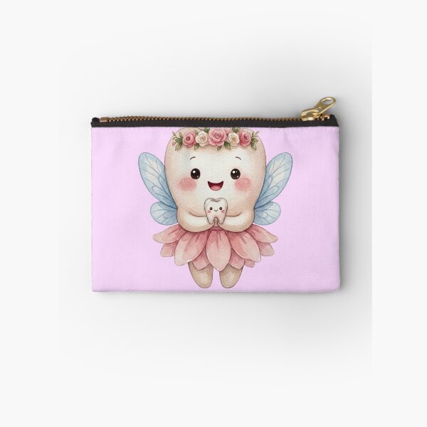 Item preview, Cute Tooth Fairy Holding a Kawaii Tooth | Watercolor Fairy Tooth designed and sold by Mommy-Smile.