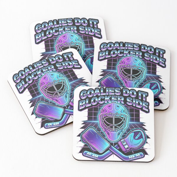 Item preview, Goalies Do It Blocker Side Funny Retro Hockey Goalie Design designed and sold by coldbrewinkco.