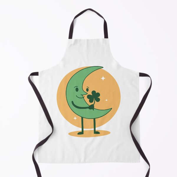 Item preview, Moon and green four-leaf clover designed and sold by Lucky 777.