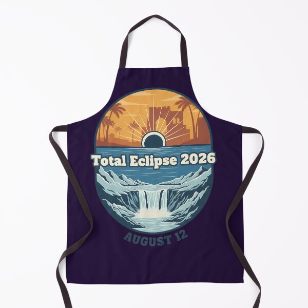 Item preview, Total Eclipse August 12 2026 Retro Landscape Badge designed and sold by Exquisite Design Studio „Paculówka”.