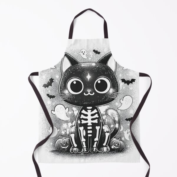 Item preview, Cute Skeleton Black Cat Halloween designed and sold by LovePrintArt.