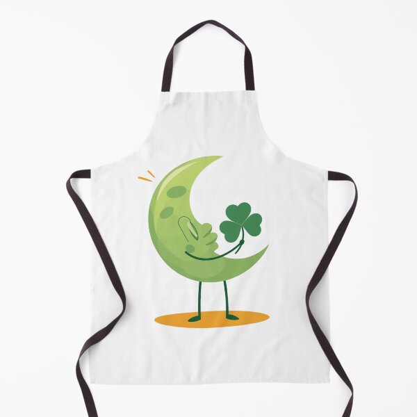 Item preview, Moon and green four-leaf clover designed and sold by Lucky 777.