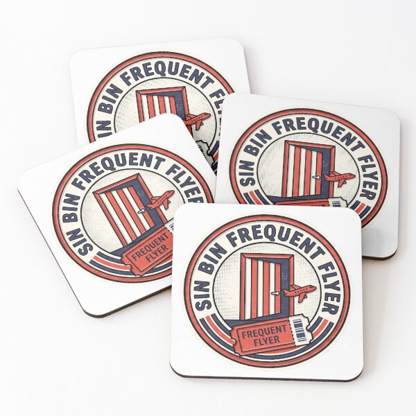 Item preview, Sin Bin Frequent Flyer Funny Hockey Penalty Box Retro Design designed and sold by coldbrewinkco.