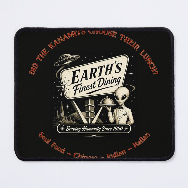 Item preview, ⭐COSMIC CORPORATE: Mid-Century Sci-Fi Workplace & Hospitality Collection ⭐ - Earth's Finest Dinng - v2 designed and sold by WheelieGdArt.