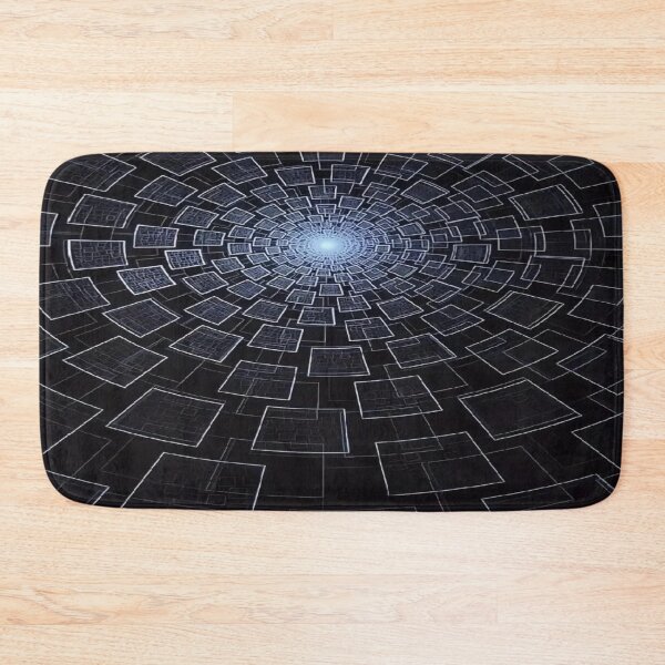 Item preview, Digital Geometric Vortex - Tunnel of Luminous and Futuristic Squares designed and sold by RAYBIL.