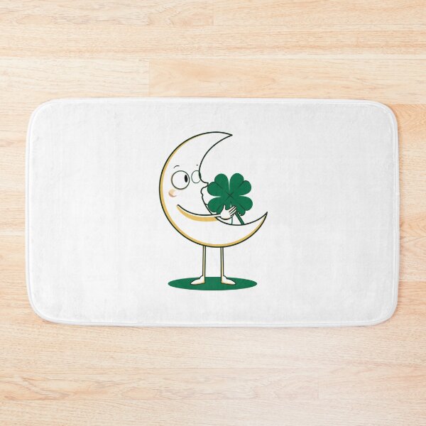 Item preview, Moon and green four-leaf clover  designed and sold by Lucky 777.