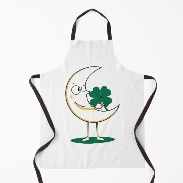 Item preview, Moon and green four-leaf clover designed and sold by Lucky 777.