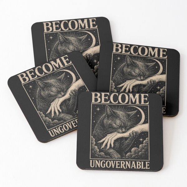 Item preview, Become Ungovernable Cat Biting Hand Funny Meme designed and sold by Kladhadredo.