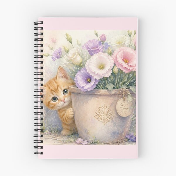 Item preview, Little Peek, Big Love | Watercolor Kitten designed and sold by BCapybara.