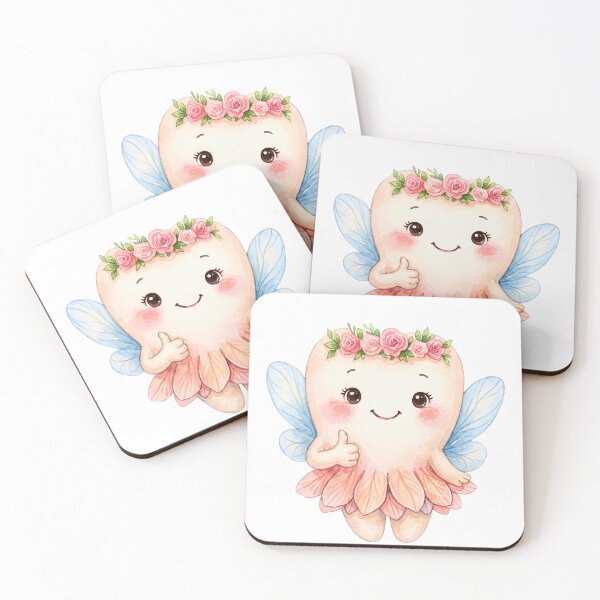 Item preview, Cute Tooth Fairy Giving a Thumbs Up | Watercolor Fairy Tooth designed and sold by Mommy-Smile.