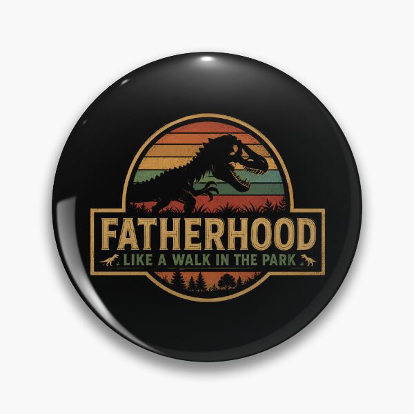 Item preview, Fatherhood Like A Walk In The Park Retro Vintage T-Rex Dinosaur designed and sold by PatternFly.