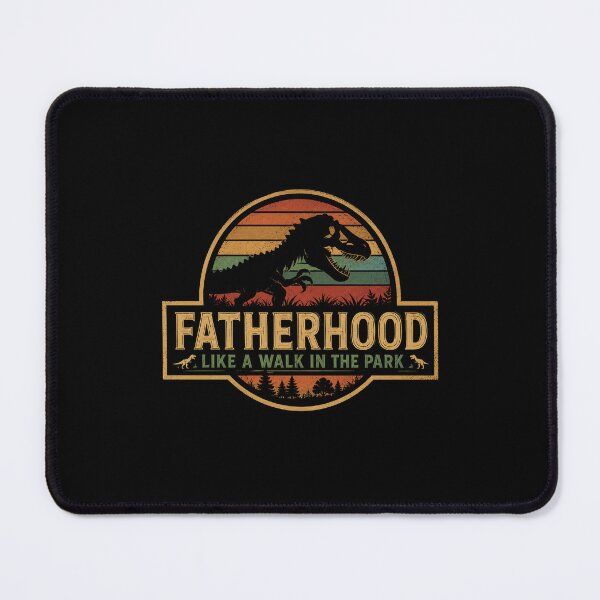 Item preview, Fatherhood Like A Walk In The Park Retro Vintage T-Rex Dinosaur designed and sold by PatternFly.