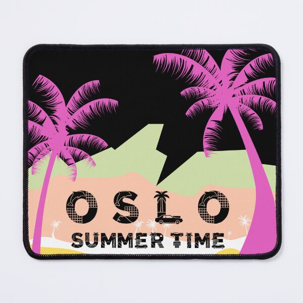 Item preview, Retro Oslo Summer Time Tropical Synthwave Sunset designed and sold by UTkiKK.