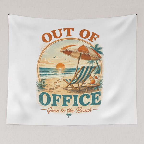 Item preview, Out of Office Gone to the Beach Retro Summer Vacation Sunset Aesthetic Design designed and sold by MartBook.