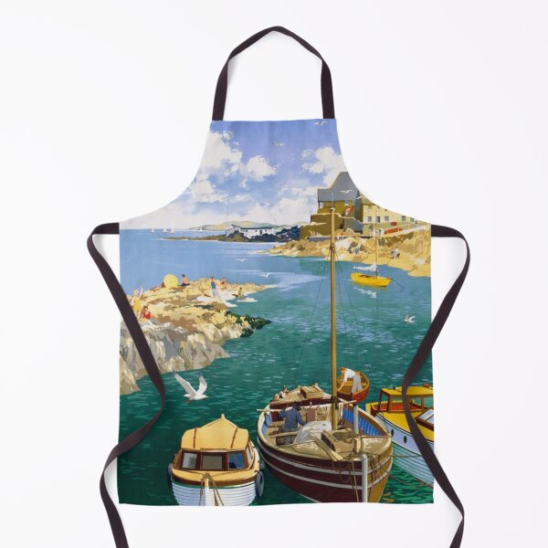 Item preview, Bangor Harbor Coastal Painting with Scottish Terrier | North Wales designed and sold by CJChronicles.