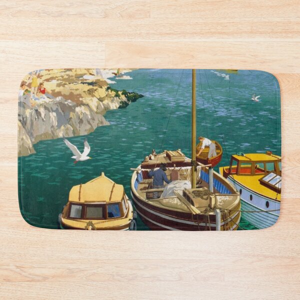 Item preview, Bangor Harbor Coastal Painting with Scottish Terrier | North Wales designed and sold by CJChronicles.