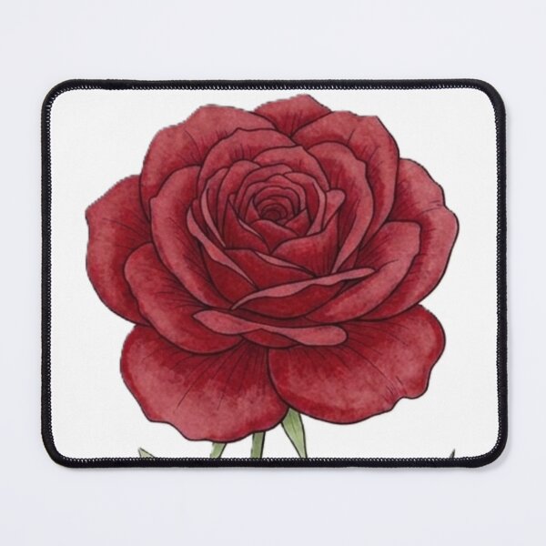 Item preview, Red Rose Botanical Illustration – Elegant Romantic Floral Line Art designed and sold by Zaitmiprints.