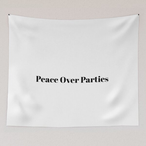 Item preview, Peace Over Parties Funny Introvert Typography Shirt | Homebody Lifestyle Quote designed and sold by FarazDesign110.