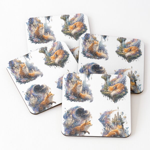 Item preview, Fox Gazing at the Crescent Moon designed and sold by AstralAG.