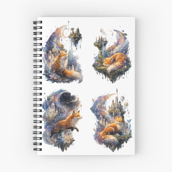 Item preview, Fox Gazing at the Crescent Moon designed and sold by AstralAG.