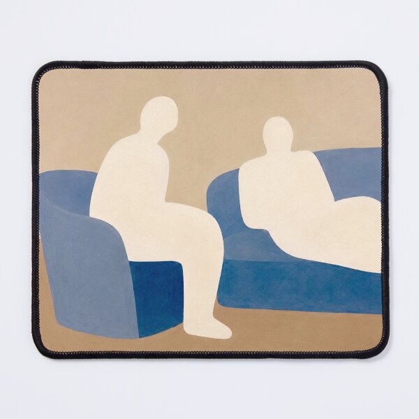 Item preview, Le Canapé Bleu – Minimal Figurative Wall Art Illustration designed and sold by CARRAANN.