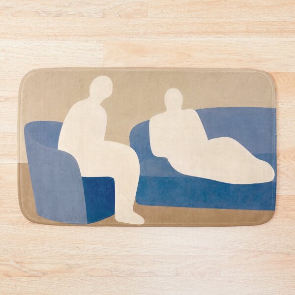 Item preview, Le Canapé Bleu – Minimal Figurative Wall Art Illustration designed and sold by CARRAANN.