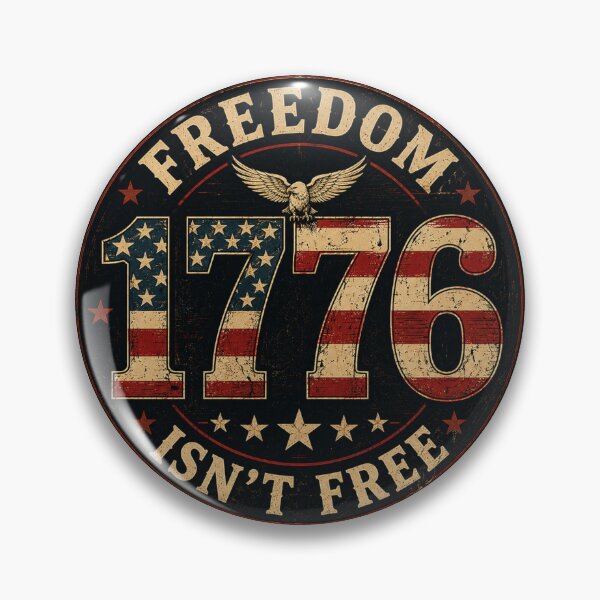 Item preview, Freedom Isn't Free 1776 - Vintage American Flag Patriotic Sticker designed and sold by Collins Design.
