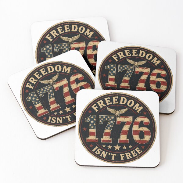 Item preview, Freedom Isn't Free 1776 - Vintage American Flag Patriotic Sticker designed and sold by Collins Design.