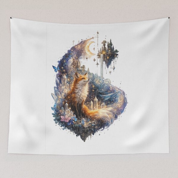 Item preview, Mystical Fox Among Crystal Dreams designed and sold by AstralAG.