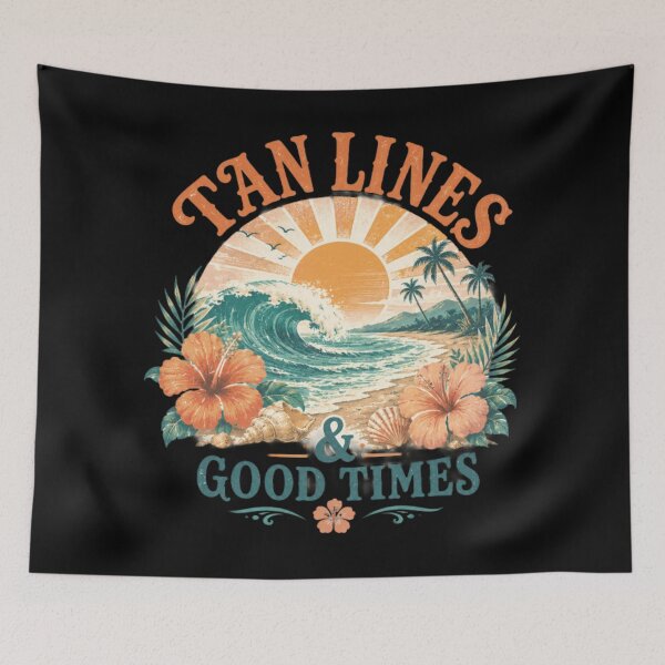 Item preview, Tan Lines & Good Times Retro Beach Aesthetic Summer Vacation Wave Design designed and sold by MartBook.